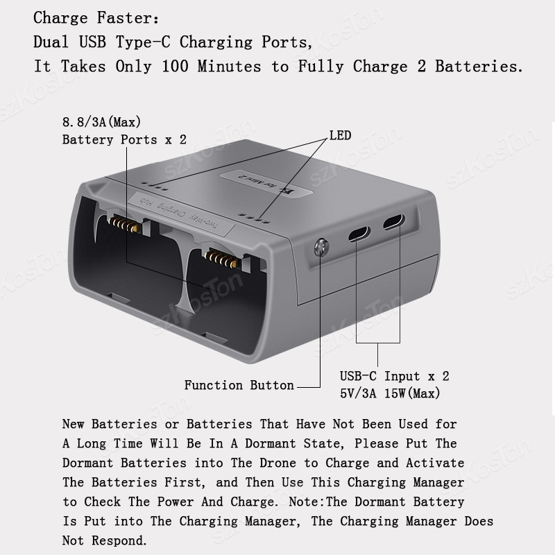 For DJI Mini 4K/MINI 2/Mini 2  - огляд і ціна Drone Power Bank